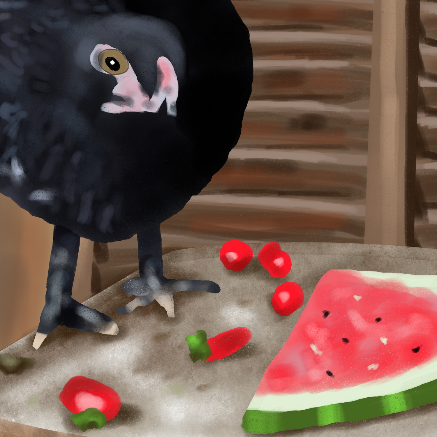Chicken and Watermelon