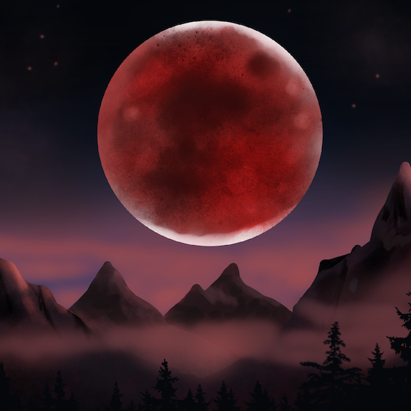 Red Blood Full Moon